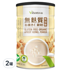 Vilson 米森 無麩質有機杏仁穀奶無加糖, 2罐, 400g