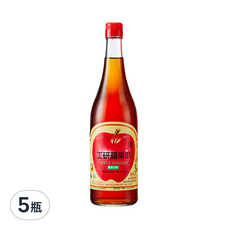 KONG YEN 工研 蘋果醋，水果醋解膩 清爽怡人，稀釋食用 風味獨特，特選蘋果釀造 滋味絕佳, 5瓶, 750ml
