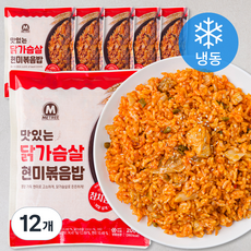 미트리 닭가슴살 현미볶음밥 참치김치 (냉동), 200g, 12개