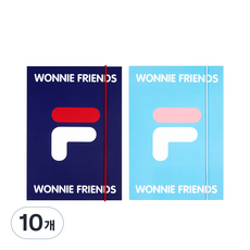 휠라 워니프렌즈 하드커버 6공 노트, 워니, 레니, 10개