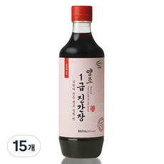 신앙촌 양조 1급 진간장, 15개, 860ml