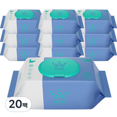킹 소프트터치 저자극 화장실용 비데물티슈 캡형, 82매, 20팩