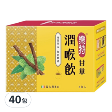 樂特甘草潤喉飲40包，天然草本配方，潤喉爽聲，獨立包裝方便攜帶, 3g, 40包