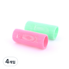 주트 헤어롤 길이 100mm 특/롱 45mm, 혼합색상, 4개입