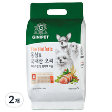  정관장 지니펫 홍삼+국내산오리 강아지사료, 면역력 강화, 1.2kg, 2개 