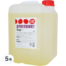 식자재왕 정직한 주방세제 센스, 13kg, 5개