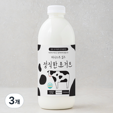 어니스트밀크 정직한 요거트, 1000ml, 3개 - 어니스트밀