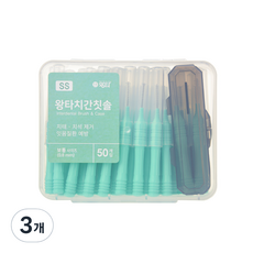 왕타 치간칫솔 SS형, 50개입, 3개