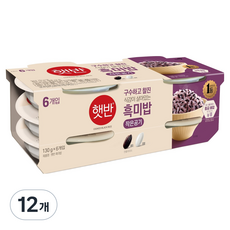 햇반 흑미밥, 130g, 12개 130g, 12개