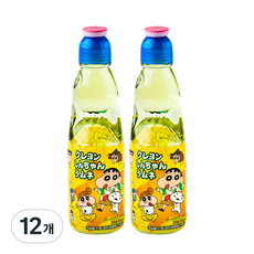 크레용신짱라무네 탄산음료 파인애플, 200ml, 12개