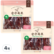 프레셔스펫 강아지 순수 육포, 오리 꽈배기, 300g, 4개