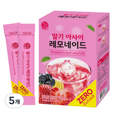 우리차 딸기 아사이 레모네이드 분말, 5g, 20개입, 5개