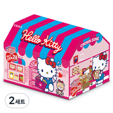 CROWN 皇冠 Hello Kitty的甜點店餅乾組, 2套, 2種零食+Hello Kitty貼紙