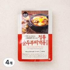올반 정통 순두부찌개용 양념, 140g, 4개
