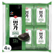 씨제이 명가 파래김 12p, 48g, 4개 48g, 4개
