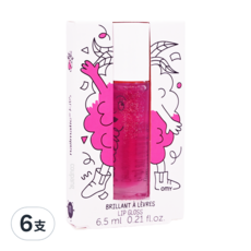 nailmatic KIDS 天然杏仁油透亮唇彩 覆盆子 兒童專用 滾珠設計, 6支