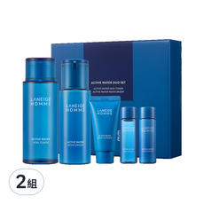 LANEIGE 蘭芝 Homme男性水潤護膚組，Active Water Duo Set, 2組