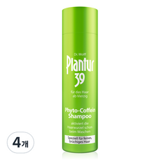플란투어39 파이토 카페인 샴푸, 250ml, 4개