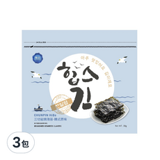 雋品 HiBs 三切岩燒海苔, 香酥脆入口即化，富含海洋精華蛋白質、礦物質和維生素, 韓式原味, 30g, 3包