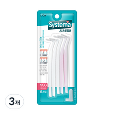 시스테마 L자형 치간칫솔 SSS, 5개입, 3개