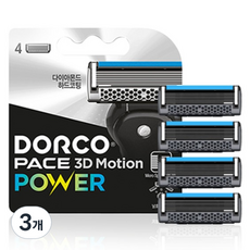 DORCO 多可樂客 臉部3D Motion Power 7層刮鬍刀片, 4入, 3個