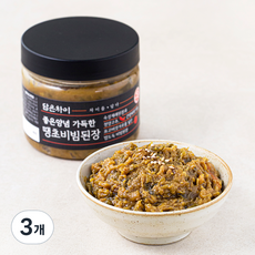 담은차이 좋은양념 가득한 땡초비빔된장, 250g, 3개 - 청양맵짤이