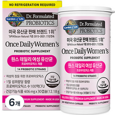 가든오브라이프 닥터포뮬레이티드 원스 데일리 여성 유산균 30p, 30정, 6개