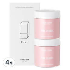 W.DRESSROOM 冰箱除臭劑 粉紅橘子 正裝, 120g, 4個