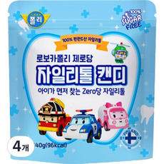 로보카폴리 제로당 자일리톨 캔디 40g, 4개