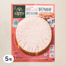 더건강한 닭가슴살 샌드위치햄, 90g, 5개
