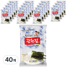 광천김 달인 김병만 파래 전장김, 40개, 20g