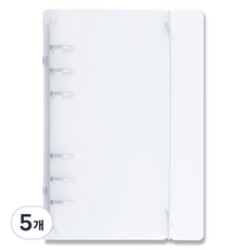 워너디스 6공 PP 바인더 커버 A6, 화이트, 5개