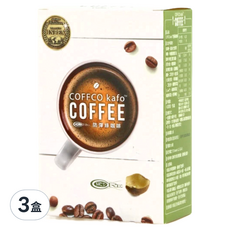 COFFCO kafo 防彈綠咖啡，全新升級配方，添加綠原酸，世界三大發明金獎，美國原裝, 10g, 7包, 3盒