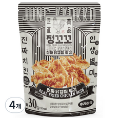정꼬꼬 닭껍질 스낵 후라이드, 4개, 30g