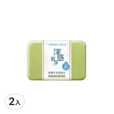 台海生技 深感肌凈海鹽草本潔面皂 100g/顆,2入