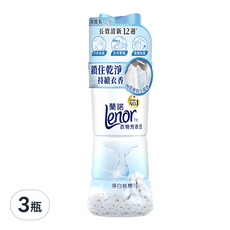 Lenor 蘭諾 台灣公司貨 衣物芳香豆 淨白純棉, 470ml, 3瓶