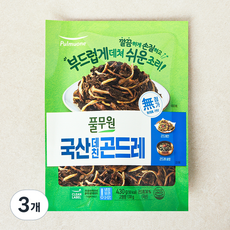 풀무원 국내산 데친 곤드레, 3개, 430g(고형량 130g)
