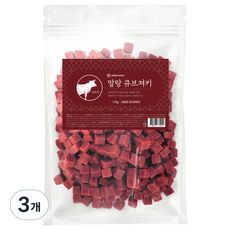 개기월식 강아지 말랑 큐브 져키, 소고기, 1.1kg, 3개