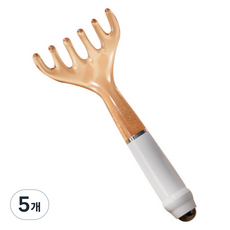 유굿케어 두피 괄사 마사지 빗, 브라운, 5개