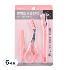 메이크그레이트 눈썹 정리 세트, 혼합색상, 6세트