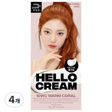 미쟝센 뉴 헬로크림 염색제, 웜코랄, 4개