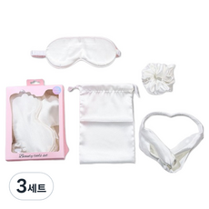 Scawiz高級絲綢睡眠眼罩組 白色, 3套