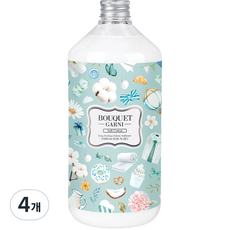 부케가르니 딥퍼퓸 섬유유연제 소프트코튼, 1000ml, 4개
