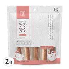 브리더랩 반려동물 월간통살 연어 스틱타입 간식 20g x 30p, 닭가슴살 + 연어 혼합맛, 2개