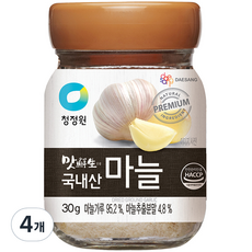 청정원 맛선생 국내산 마늘가루, 30g, 4개