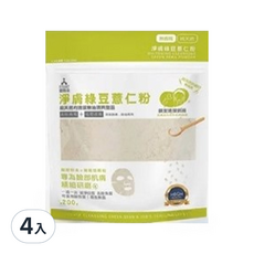 j-start 淨膚綠豆粉200g 四入組, 天然成分溫和清潔, 深層淨化毛孔, 改善暗沉, 200g, 4入