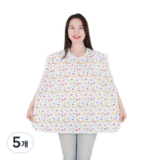 클린유니폼 방수 성인용 턱받이 벨크로형, 과일, 5개