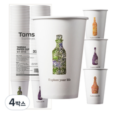 탐사 고평량 종이컵 330ml, 4개