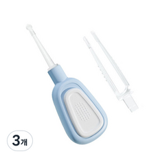 블루버킷 파스텔 LED 유아귀이개 블루, 3개, 1개입