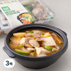 프레시밀 바지락 된장찌개 밀키트, 620g, 3팩